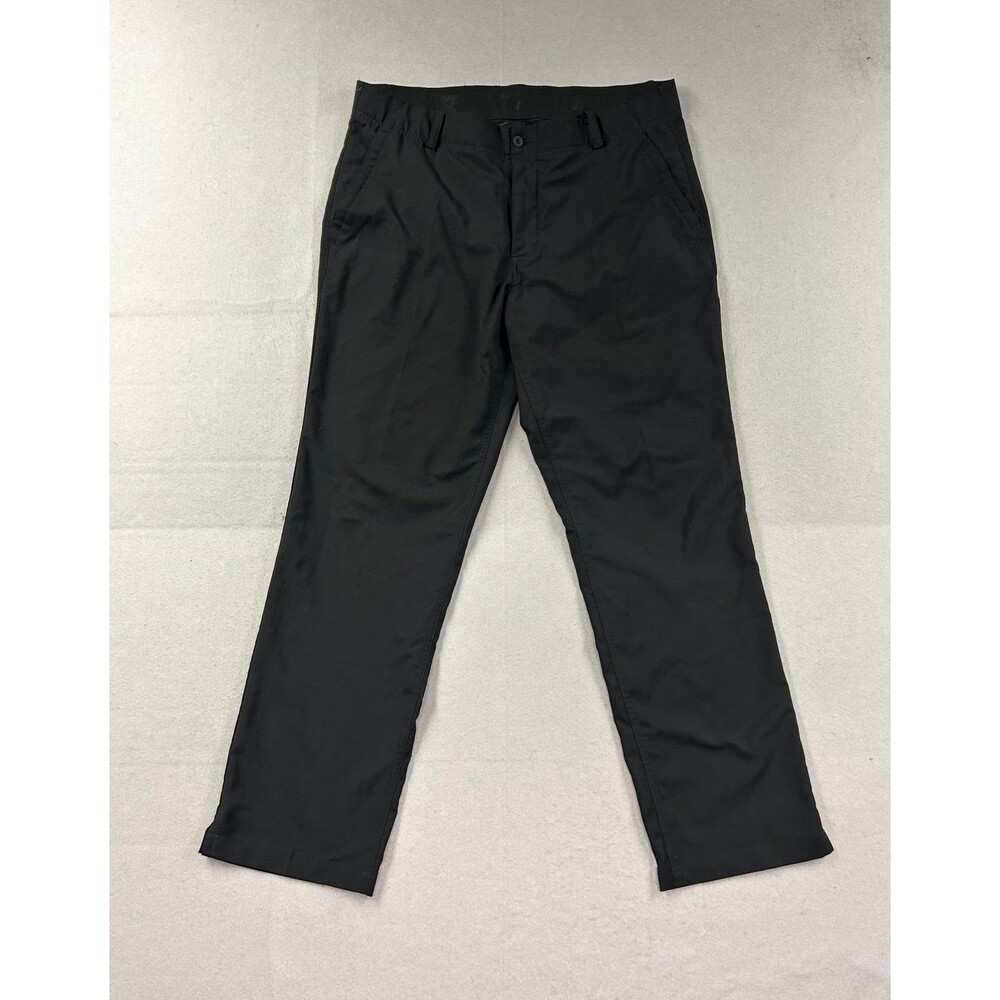 Nike Golf Pants Black Dri-FIT Flat Front Trousers 36x32 AA3318-010